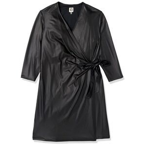Anne Klein Women's Classic Wrap Dress XX-Large Asphalt